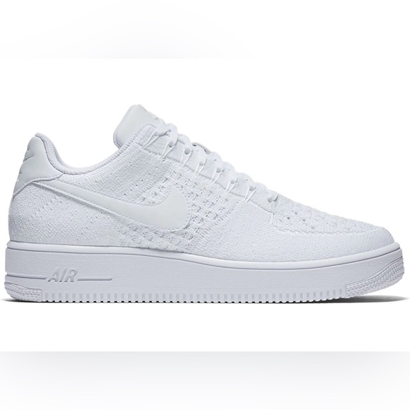 COPY - White fly knit Nike air forces - Picture 1 of 12